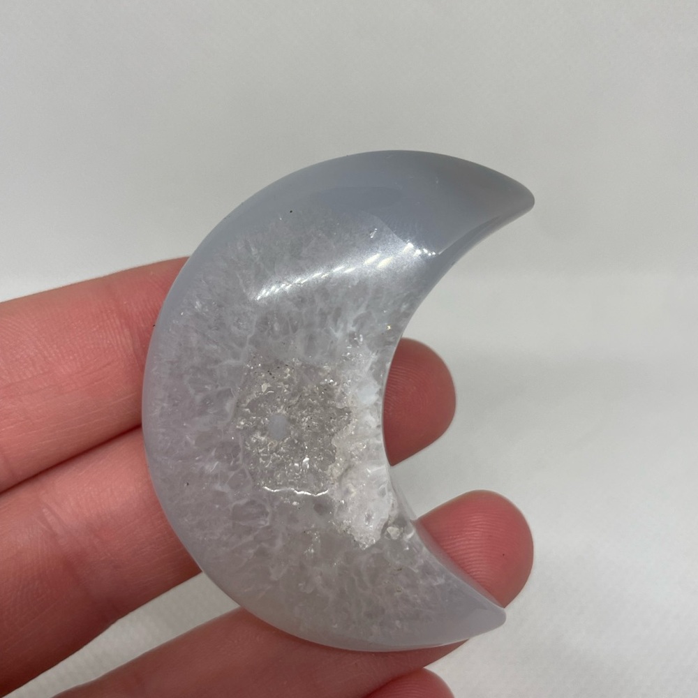 Druzy Agate Crystal Moon